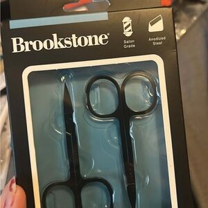 NEW Brookstone Black Nail Scissors Set